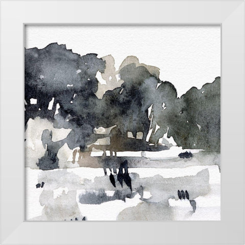 December Landscape I White Modern Wood Framed Art Print by Caroline, Emma