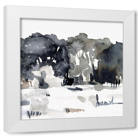 December Landscape II White Modern Wood Framed Art Print by Caroline, Emma