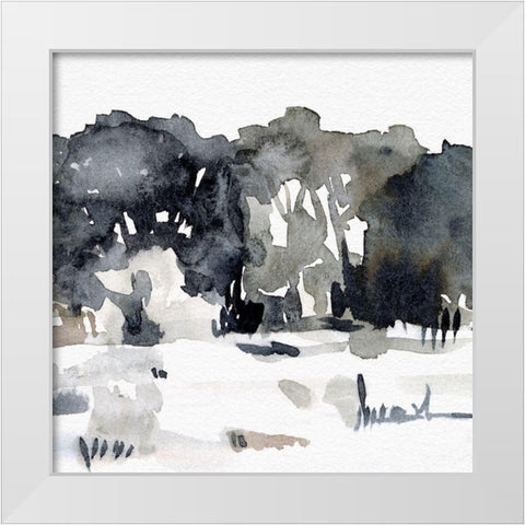 December Landscape II White Modern Wood Framed Art Print by Caroline, Emma
