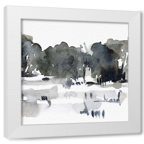 December Landscape III White Modern Wood Framed Art Print by Caroline, Emma