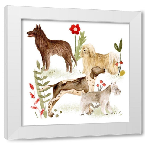 A Little Walk I White Modern Wood Framed Art Print by Wang, Melissa