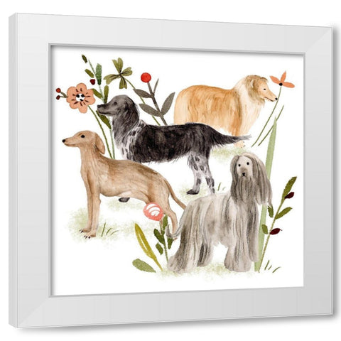 A Little Walk II White Modern Wood Framed Art Print by Wang, Melissa