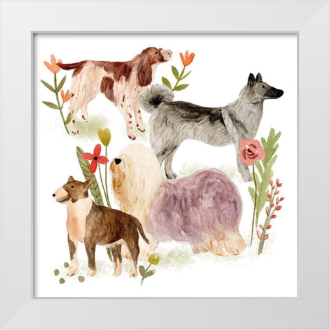 A Little Walk III White Modern Wood Framed Art Print by Wang, Melissa