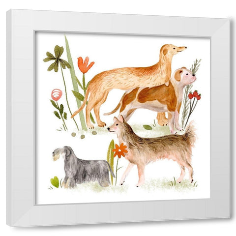 A Little Walk IV White Modern Wood Framed Art Print by Wang, Melissa