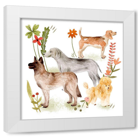 A Little Walk V White Modern Wood Framed Art Print by Wang, Melissa