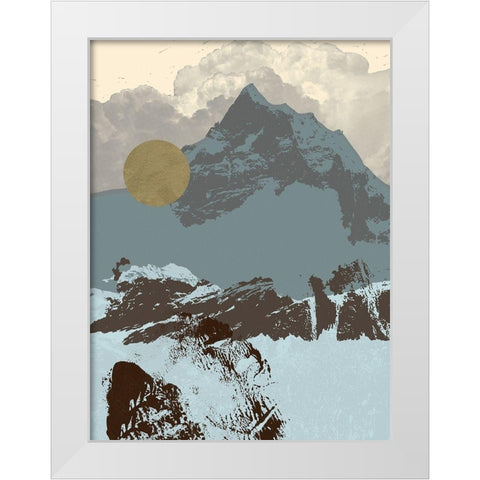 Pop Art Mountain I White Modern Wood Framed Art Print by Green, Jacob