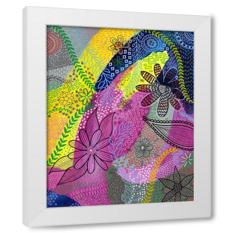 Chaotic I White Modern Wood Framed Art Print by Moore, Regina