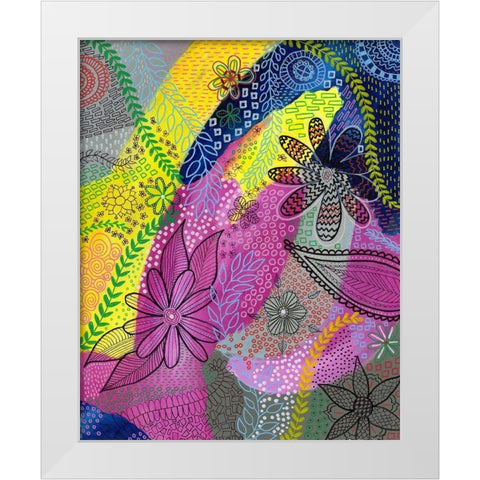 Chaotic I White Modern Wood Framed Art Print by Moore, Regina