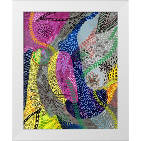 Chaotic II White Modern Wood Framed Art Print by Moore, Regina