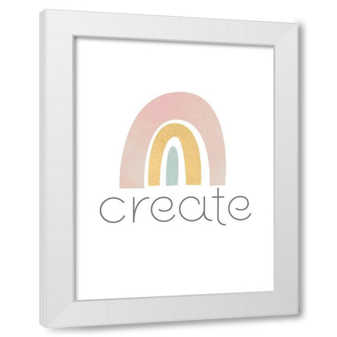 Rainbow Play II White Modern Wood Framed Art Print by Fagalde, Jarman
