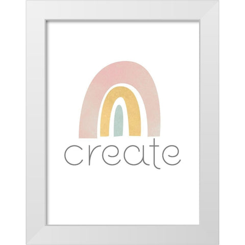 Rainbow Play II White Modern Wood Framed Art Print by Fagalde, Jarman