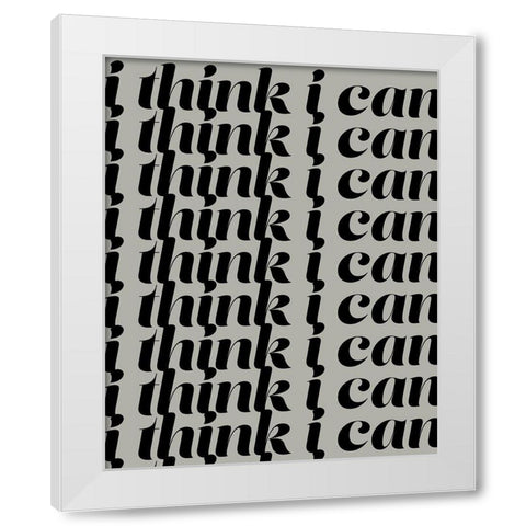 Positively I White Modern Wood Framed Art Print by Fagalde, Jarman