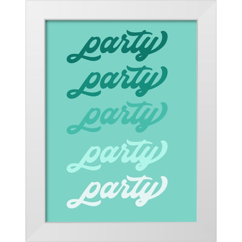Lets Party II White Modern Wood Framed Art Print by Hambly, Anna