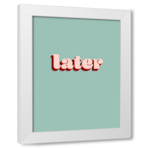 Slang III White Modern Wood Framed Art Print by Hambly, Anna