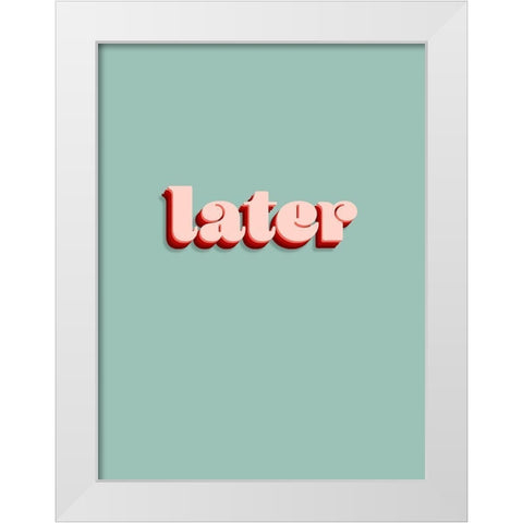 Slang III White Modern Wood Framed Art Print by Hambly, Anna