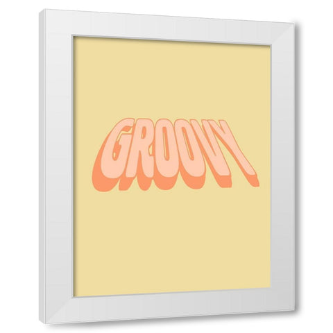 Slang V White Modern Wood Framed Art Print by Hambly, Anna