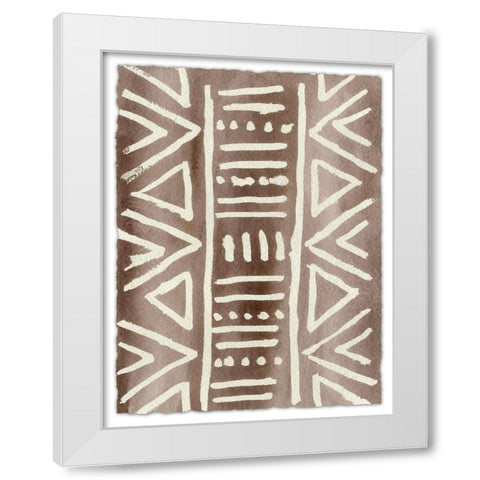 Ancestral Marks I White Modern Wood Framed Art Print by Moore, Regina