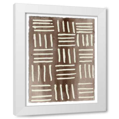 Ancestral Marks II White Modern Wood Framed Art Print by Moore, Regina