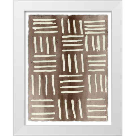 Ancestral Marks II White Modern Wood Framed Art Print by Moore, Regina