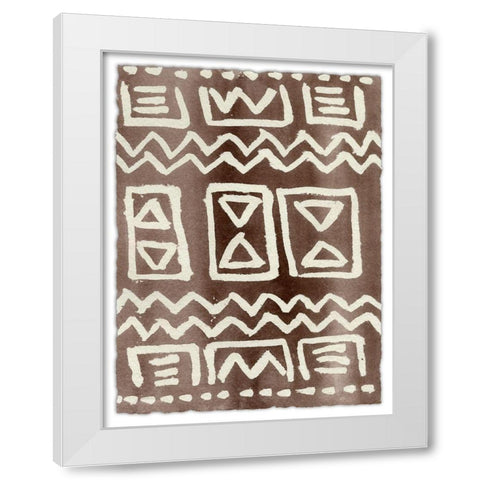 Ancestral Marks III White Modern Wood Framed Art Print by Moore, Regina