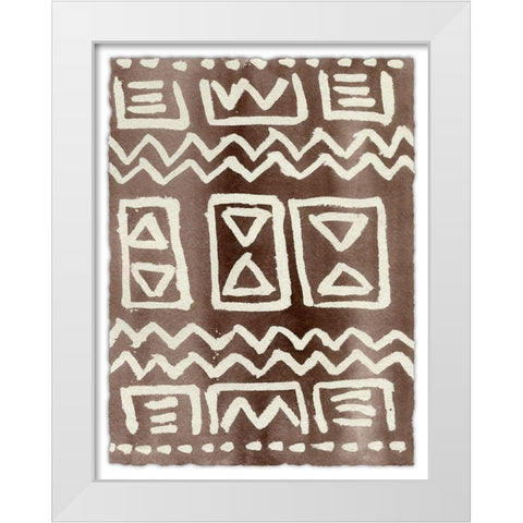 Ancestral Marks III White Modern Wood Framed Art Print by Moore, Regina