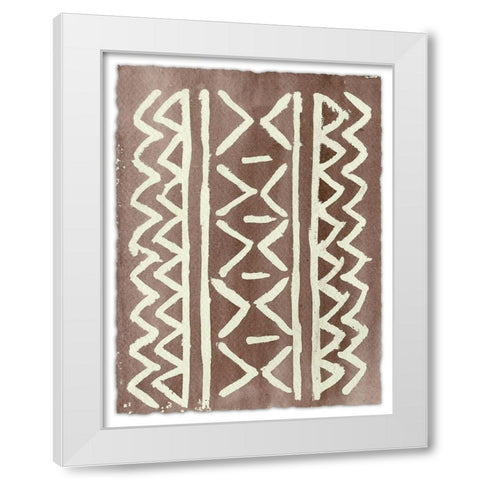 Ancestral Marks IV White Modern Wood Framed Art Print by Moore, Regina