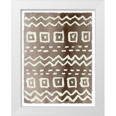 Ancestral Marks V White Modern Wood Framed Art Print by Moore, Regina