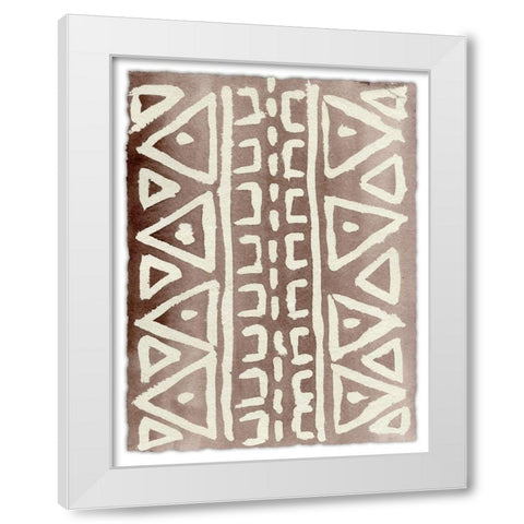 Ancestral Marks VIII White Modern Wood Framed Art Print by Moore, Regina