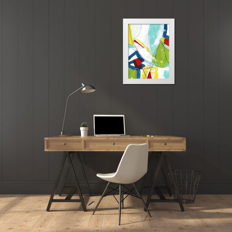 Camera Shy I White Modern Wood Framed Art Print by Vess, June Erica