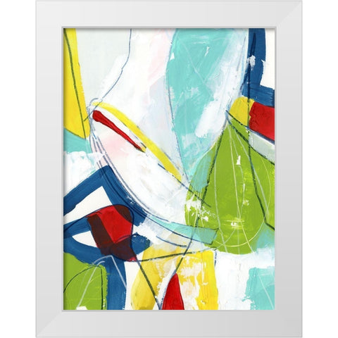 Camera Shy I White Modern Wood Framed Art Print by Vess, June Erica