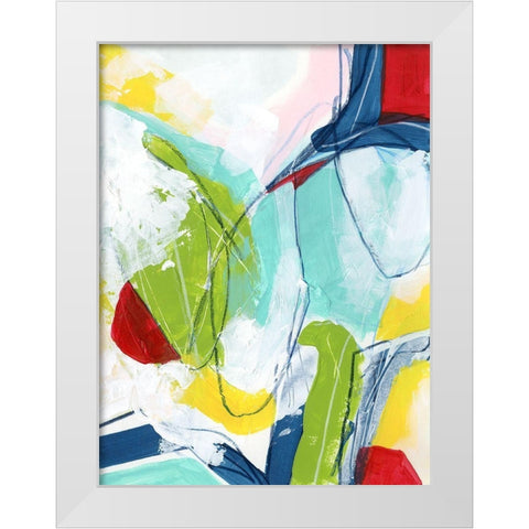 Camera Shy III White Modern Wood Framed Art Print by Vess, June Erica