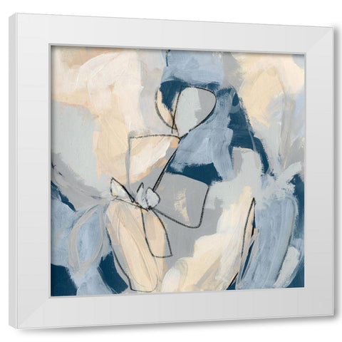 Blossom and Bliss I White Modern Wood Framed Art Print by Vess, June Erica