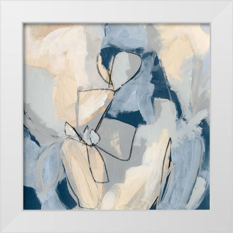Blossom and Bliss I White Modern Wood Framed Art Print by Vess, June Erica