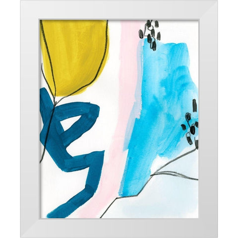 Pattern Mingle I White Modern Wood Framed Art Print by Vess, June Erica