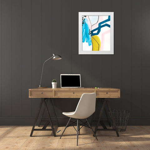 Pattern Mingle II White Modern Wood Framed Art Print by Vess, June Erica