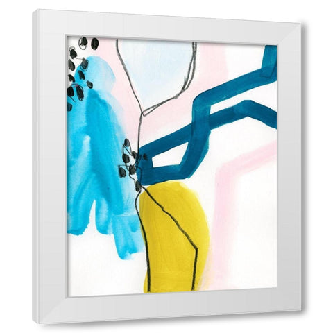 Pattern Mingle II White Modern Wood Framed Art Print by Vess, June Erica
