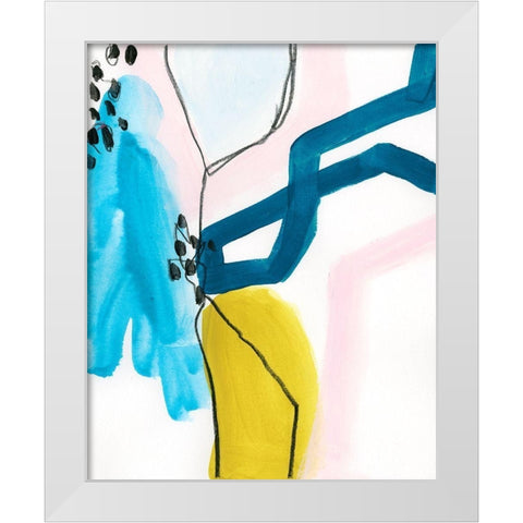Pattern Mingle II White Modern Wood Framed Art Print by Vess, June Erica