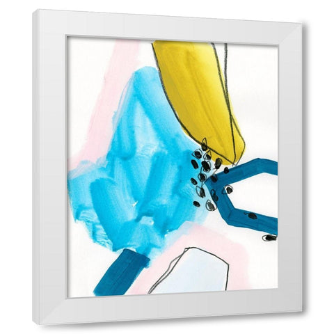 Pattern Mingle III White Modern Wood Framed Art Print by Vess, June Erica