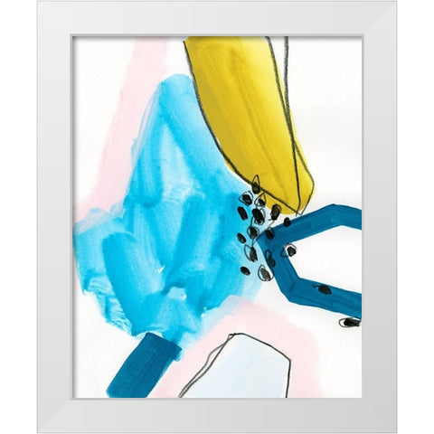 Pattern Mingle III White Modern Wood Framed Art Print by Vess, June Erica