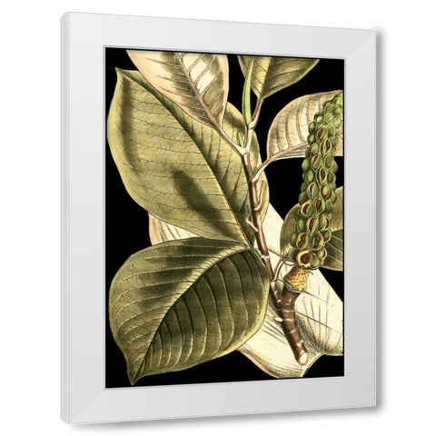Tranquil Tropical Leaves II White Modern Wood Framed Art Print by Vision Studio