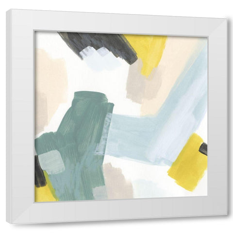 Dapple III White Modern Wood Framed Art Print by Vess, June Erica
