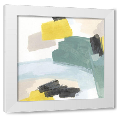 Dapple IV White Modern Wood Framed Art Print by Vess, June Erica