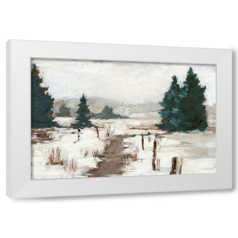 Melting Snow II White Modern Wood Framed Art Print by Harper, Ethan