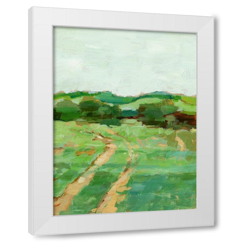 Farm Road II White Modern Wood Framed Art Print by Harper, Ethan