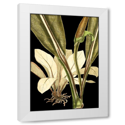 Tranquil Tropical Leaves V White Modern Wood Framed Art Print by Vision Studio