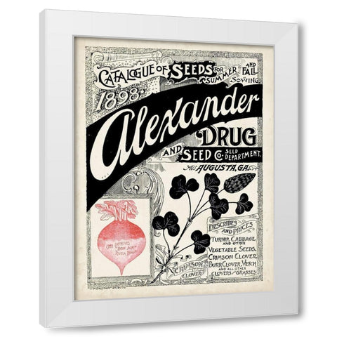 Antique Seed Packets XIV White Modern Wood Framed Art Print by Unknown
