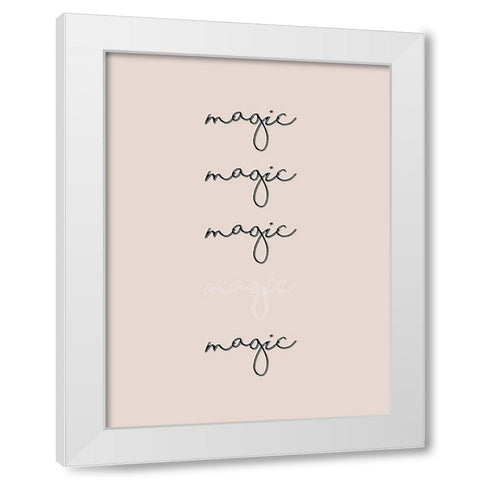 Vibes I White Modern Wood Framed Art Print by Hambly, Anna