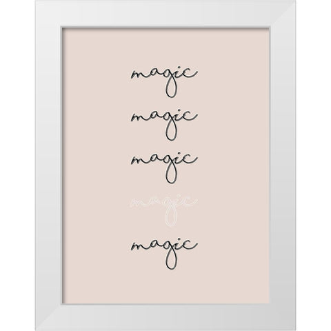 Vibes I White Modern Wood Framed Art Print by Hambly, Anna