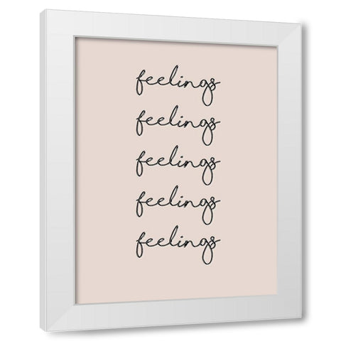 Vibes II White Modern Wood Framed Art Print by Hambly, Anna