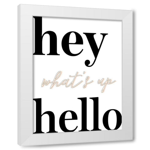 Whats Up I White Modern Wood Framed Art Print by Hambly, Anna